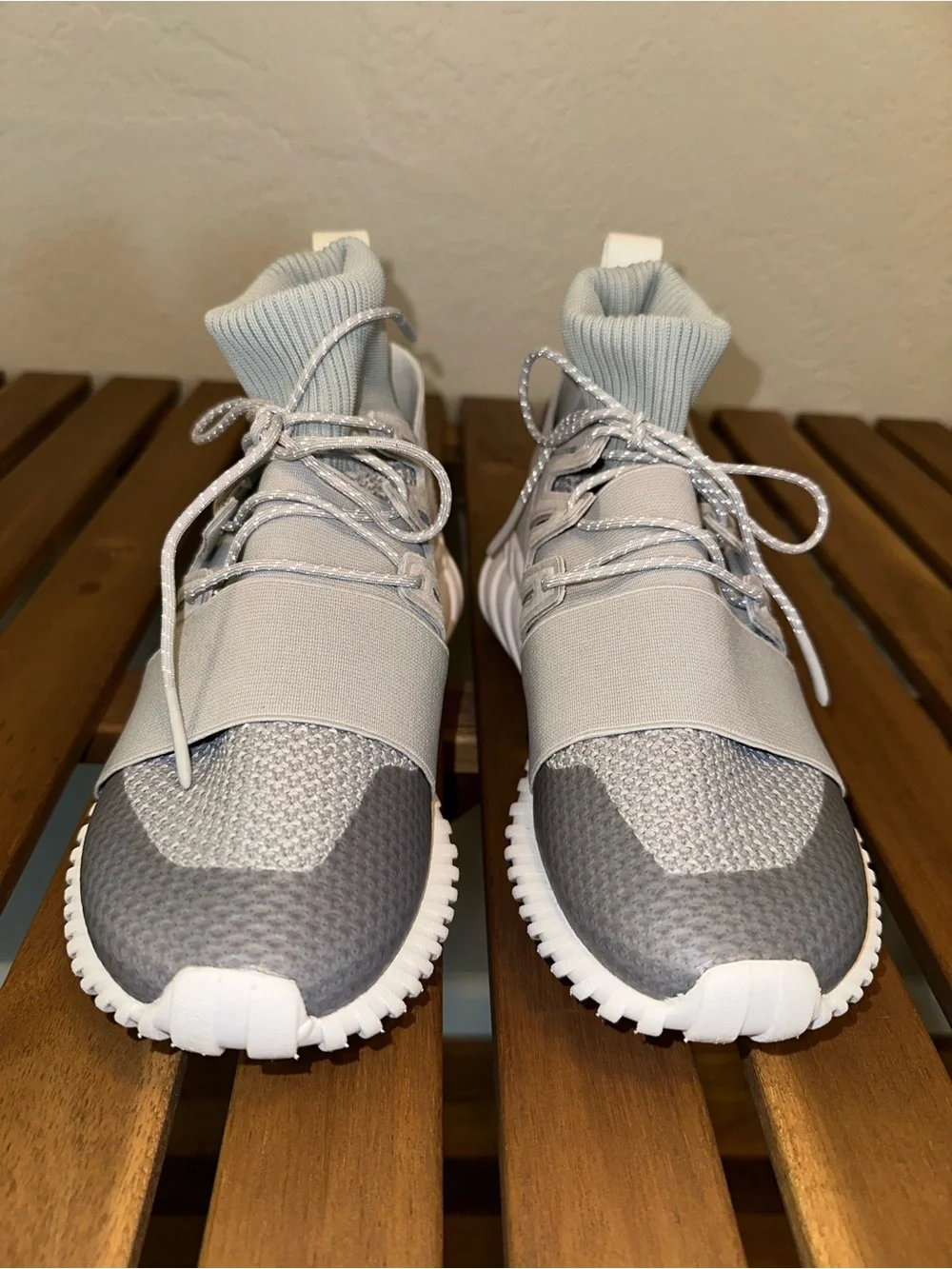 adidas Originals Tubular Doom Winter Grey Primeknit Sock Trainers Size 5.0